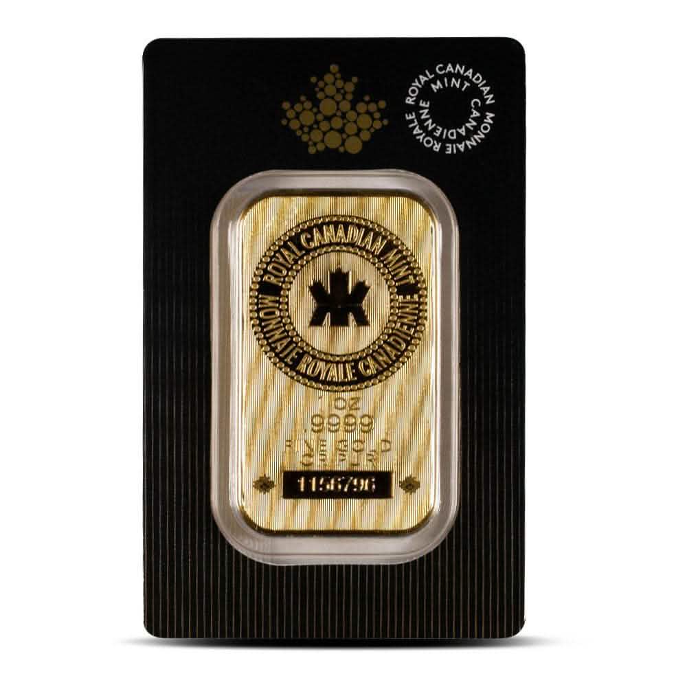 1 oz (RCM) Royal Canadian Mint Gold Bar (New w/ Assay) - AGC