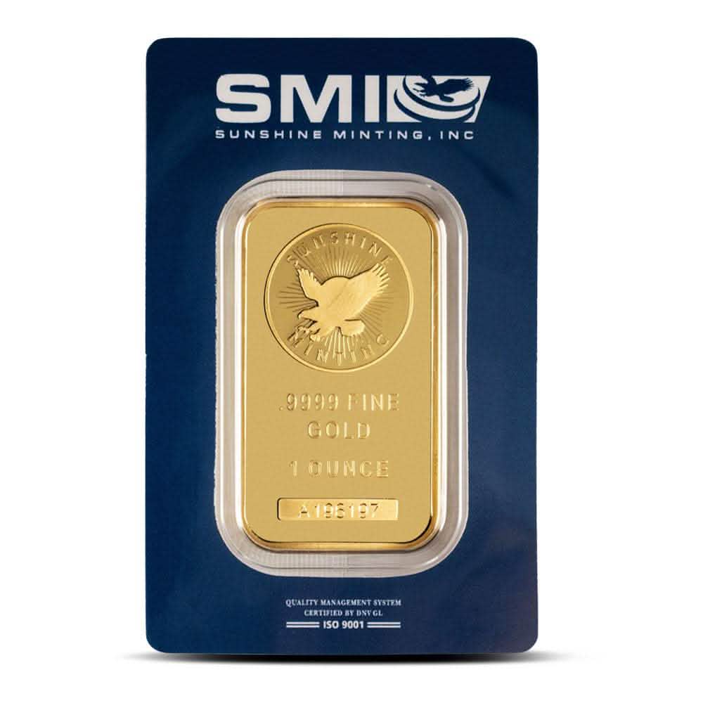 1 oz Sunshine Gold Bar (New w/ Assay) - AGC