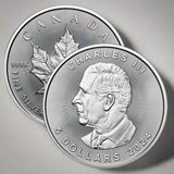 1 oz Canadian Silver Maple Leaf Coin - Random Year - AGC