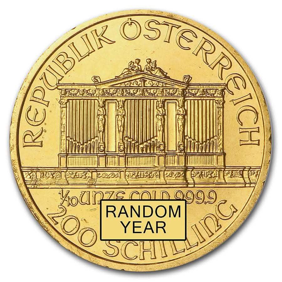 1/10 oz Austrian Gold Philharmonic Coin (Random Year) - AGC