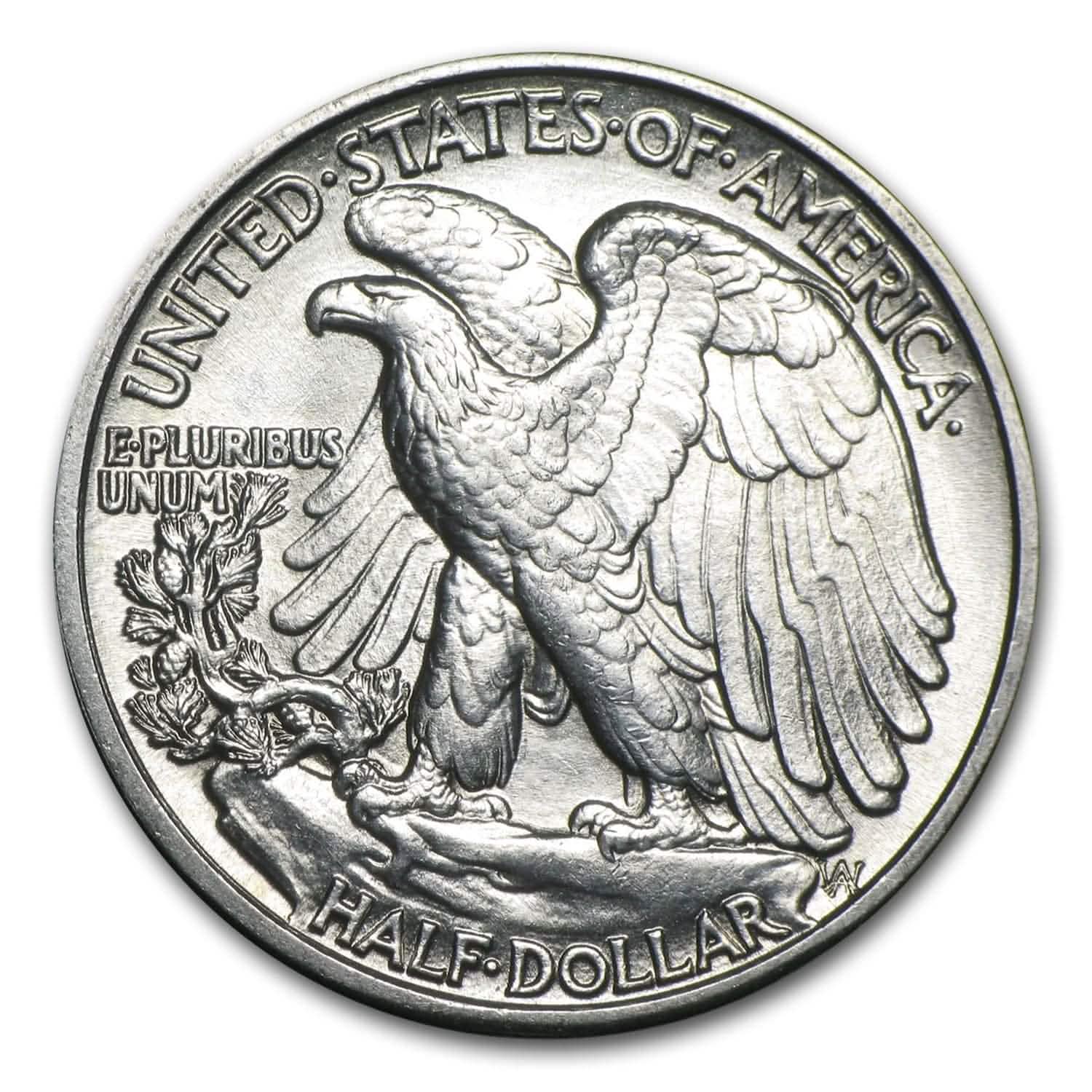 90% Silver Walking Liberty Half Dollar (BU) - AGC