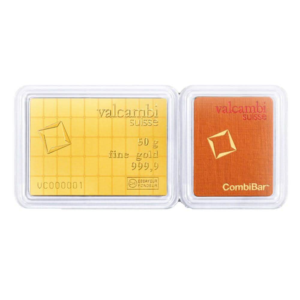 50 x 1 g Valcambi Gold CombiBar - In Assay - AGC