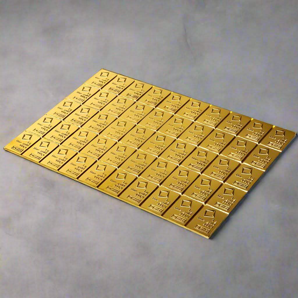 50 x 1 g Valcambi Gold CombiBar - In Assay - AGC