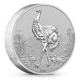 2 Oz Piedfort 'Next Generation Series' Silver Emu Mother & Babies (BU)