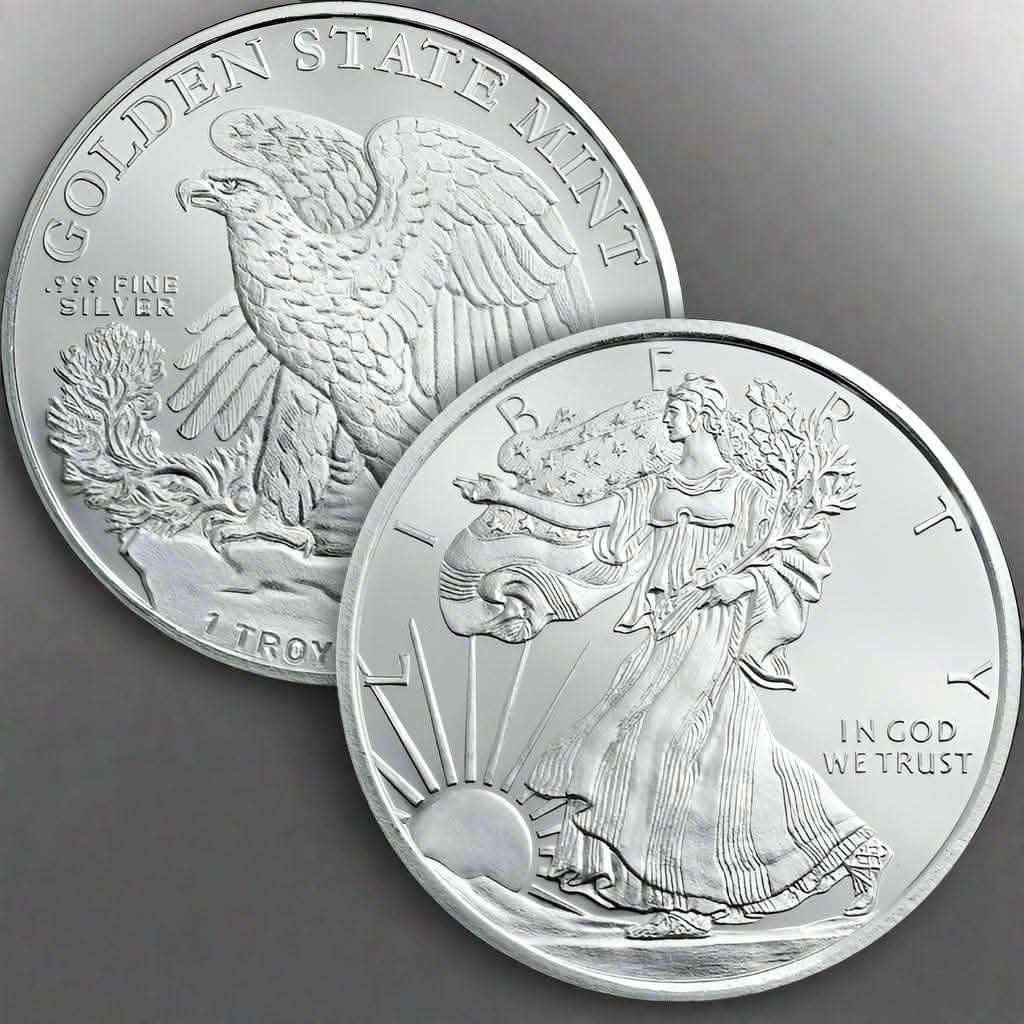 1 oz Walking Liberty Silver Rounds