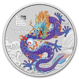 2024 AUS 1/2 oz Silver Lunar Dragon BU - Various Colors (Cap, SIII)