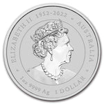 2024 Australia 1 oz Silver Lunar Colorized Dragon in Capsule