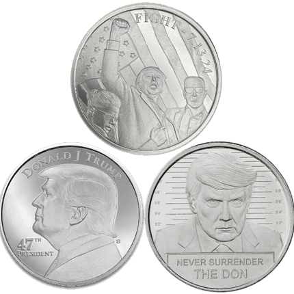 President Donald Trump - 3 Silver Coin Set