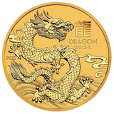 2024 1/10 oz Perth Mint Gold Lunar Dragon Coin - Series III - AGC