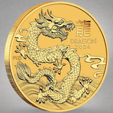 2024 1/10 oz Perth Mint Gold Lunar Dragon Coin - Series III - AGC