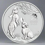 2023 Australia 1/2 oz Silver Lunar Rabbit BU (Series III) - AGC