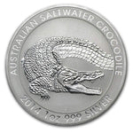 2014 1 oz Australian Silver Saltwater Crocodile Coin (BU) - AGC