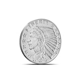 1/10 oz GSM Incuse Indian Silver Round - AGC