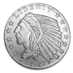1/2 oz Silver Round Incuse Indian Design Golden State Mint - AGC