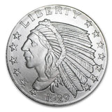 1/2 oz Silver Round Incuse Indian Design Golden State Mint - AGC