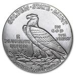 1/2 oz Silver Round Incuse Indian Design Golden State Mint - AGC
