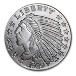 1/4 oz Silver Round Incuse Indian Design GSM - AGC