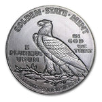 1/4 oz Silver Round Incuse Indian Design GSM - AGC