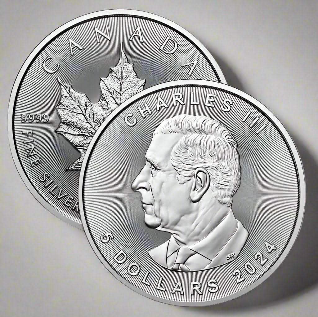 1 oz Canadian Silver Maple Leaf Coin - Random Year - AGC
