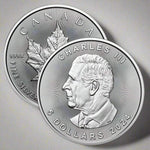 1 oz Canadian Silver Maple Leaf Coin - Random Year - AGC