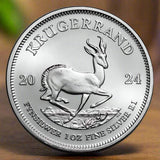 2024 1 oz South African Silver Krugerrand Coin (BU) - AGC