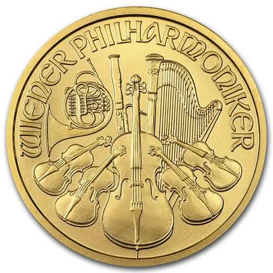 1/2 oz Austrian Gold Philharmonic Coin (Random Year, BU) - AGC