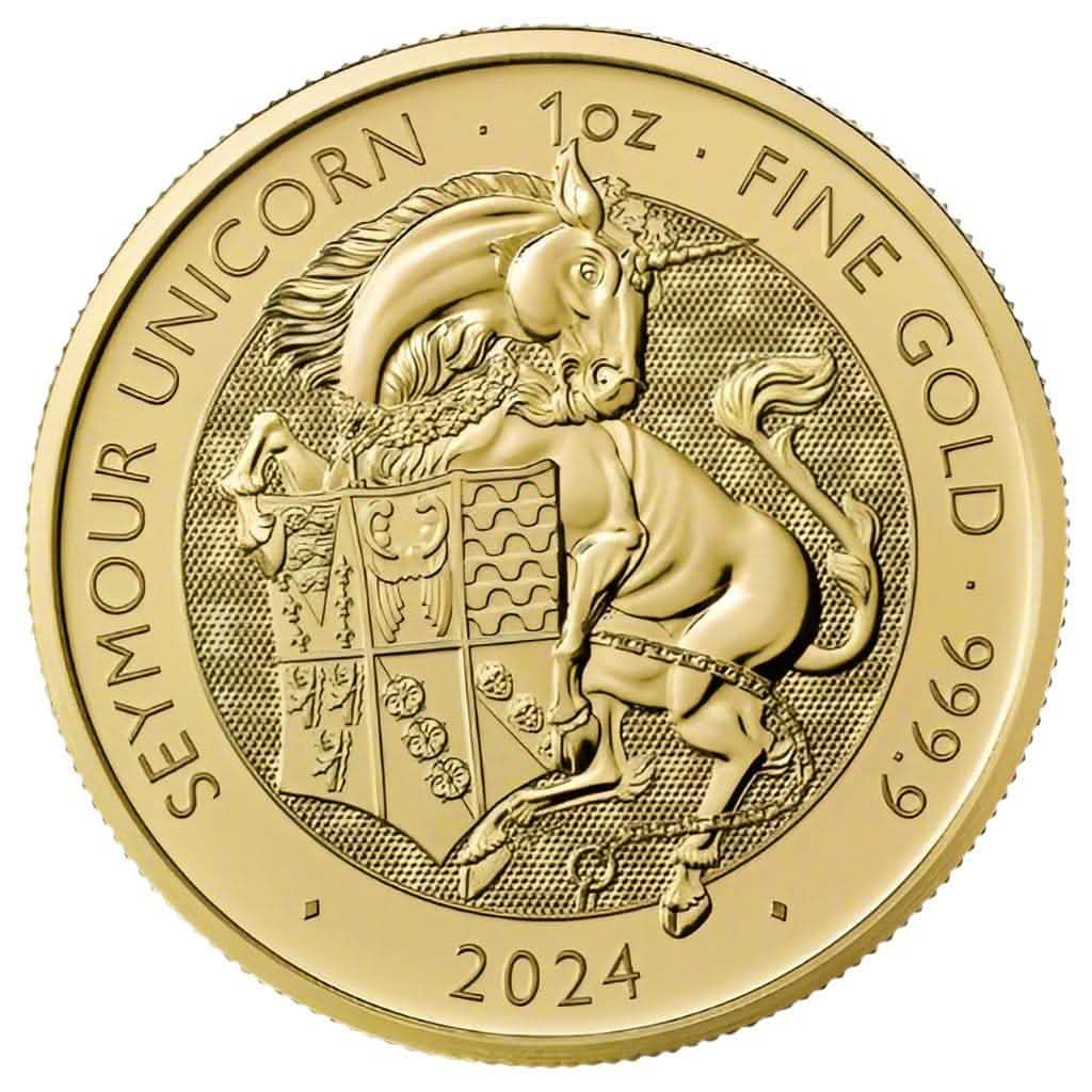 2024 1 oz Tudor Beast The Seymour Unicorn Gold Coin - AGC