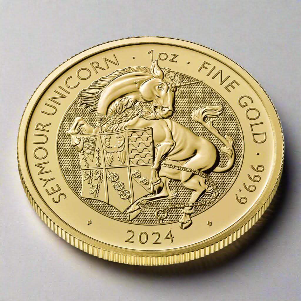 2024 1 oz Tudor Beast The Seymour Unicorn Gold Coin - AGC