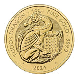 2024 1-oz Gold Tudor Beasts Tudor Dragon (BU) - AGC