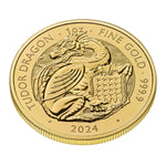 2024 1-oz Gold Tudor Beasts Tudor Dragon (BU) - AGC