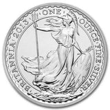2013 1 oz Lunar Snake Privy British Silver Britannia Coin - AGC