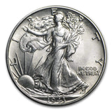 90% Silver Walking Liberty Half Dollar (BU) - AGC