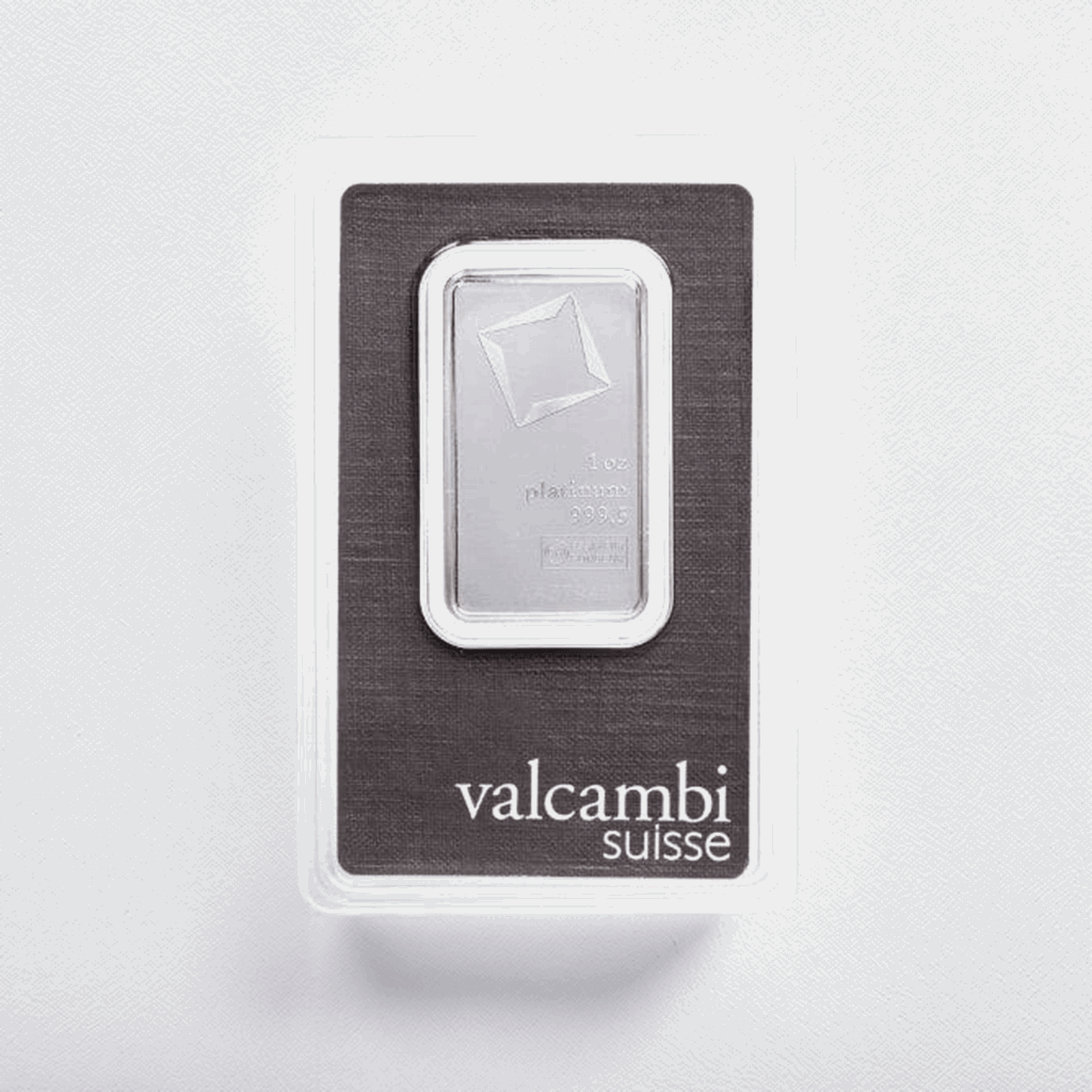 1 oz Valcambi Platinum Bar - In Assay - AGC